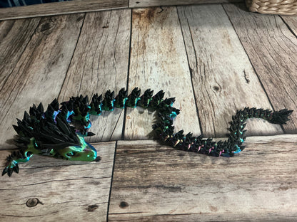 Rainbow Iridescent Crystal Dragon